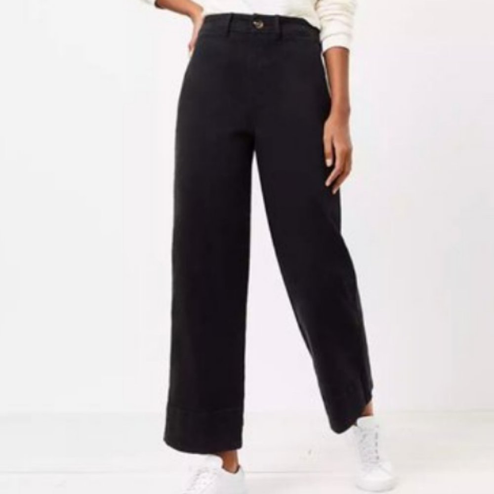 LOFT black, high waisted wide leg jeans